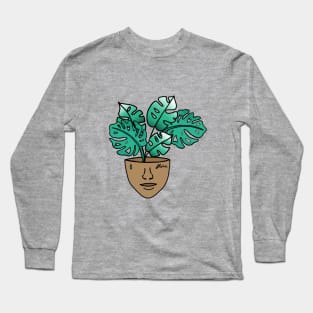 Monstera Plant Person - Crazy Plant Lady Long Sleeve T-Shirt